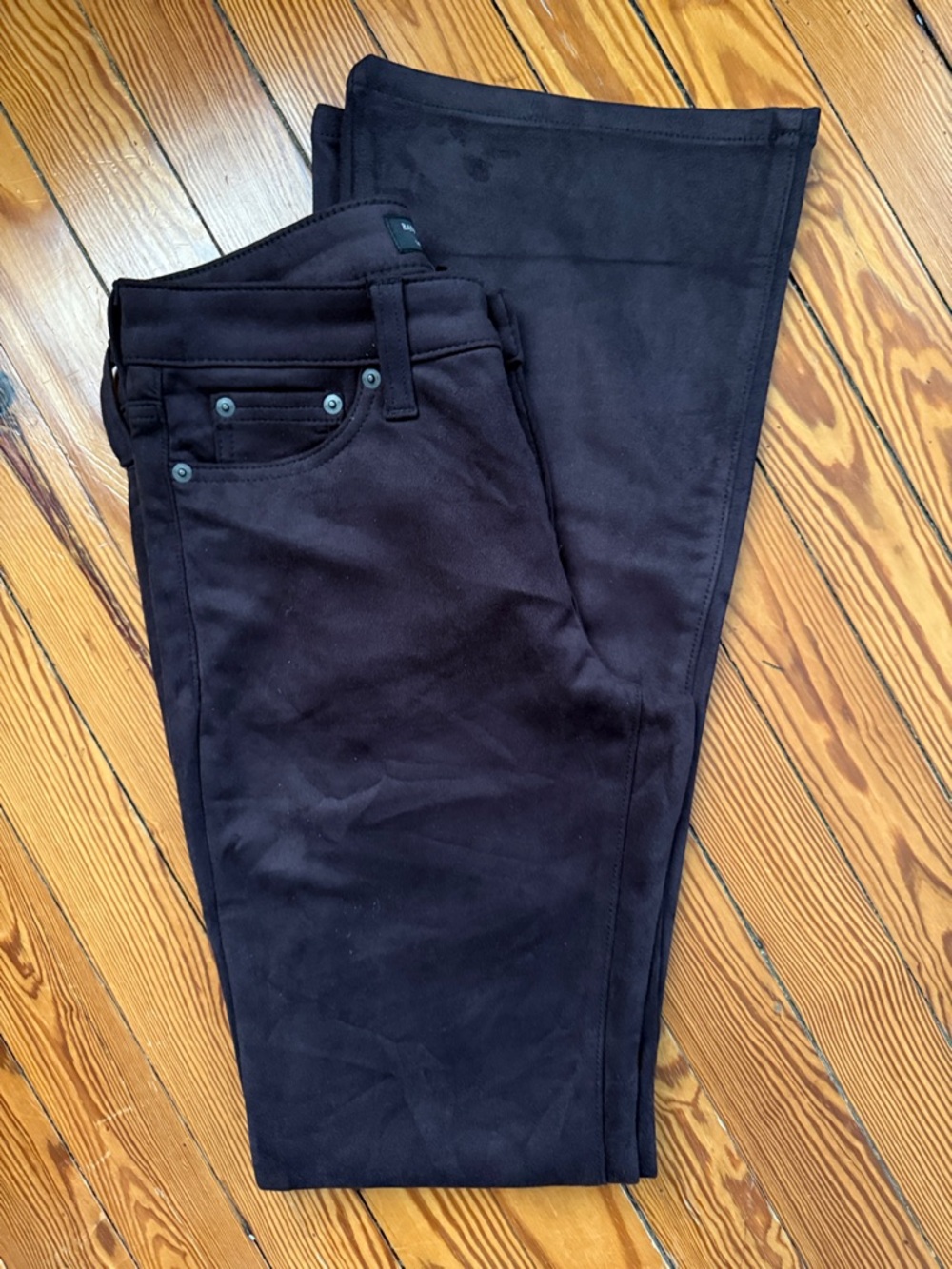 Dark Brown Straight-Leg Pants